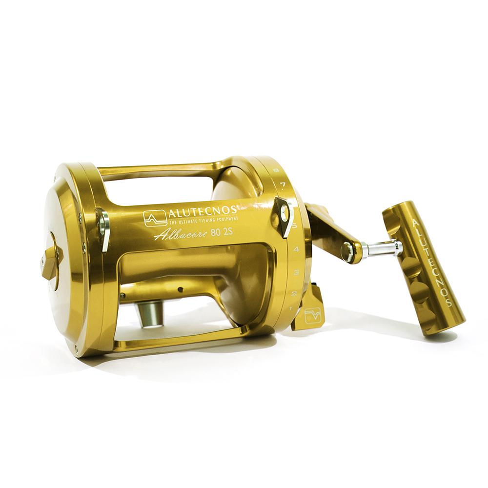 Alutecnos Albacore 80 Two Speed Reel - Gold - shopbulluna.com