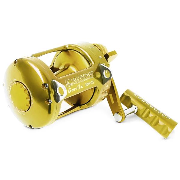 Alutecnos Albacore Gorilla 30 Wide Two Speed Reel - Gold - shopbulluna.com