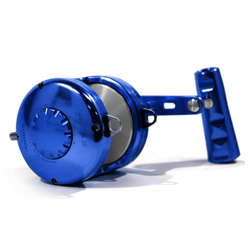 Alutecnos Albacore Gorilla 20 One Speed Reel - Blue/Silver - shopbulluna.com