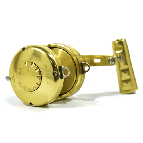 Alutecnos Albacore Gorilla 20 One Speed Reel - Gold - shopbulluna.com