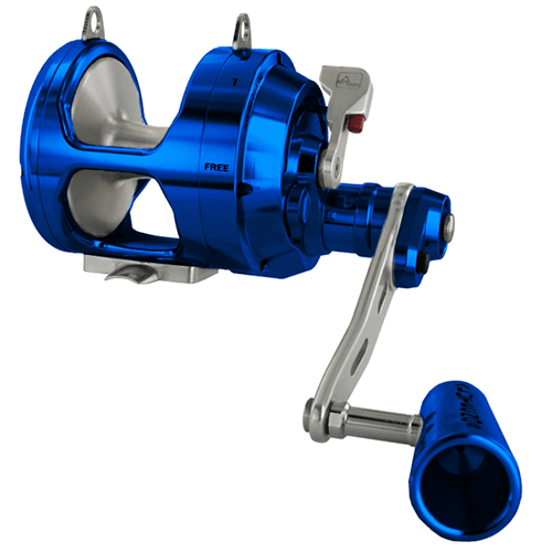 Alutecnos Albacore Gorilla 20 Two Speed Reel - Blue/Silver - shopbulluna.com