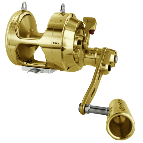 Alutecnos Albacore Gorilla 20 Two Speed Reel - Gold - shopbulluna.com