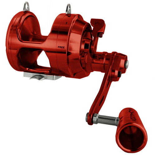 Alutecnos Albacore Gorilla 20 Two Speed Reel - Red - shopbulluna.com