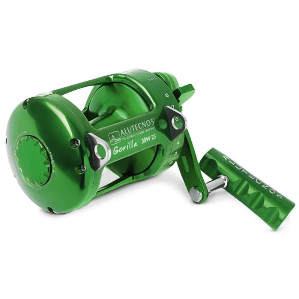 Alutecnos Albacore Gorilla 30 Wide Two Speed Reel - Green - shopbulluna.com