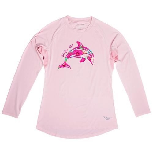 Bluefin USA Jumping Dolphin Pink Long Sleeve Solar Top - Women - shopbulluna.com