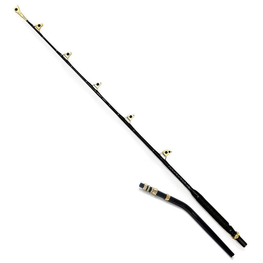 Alutecnos Albacore 130 Pounds 2 Piece 7 Feet 2 Inch Big Game Trolling Rod - Gold - Curved - shopbulluna.com