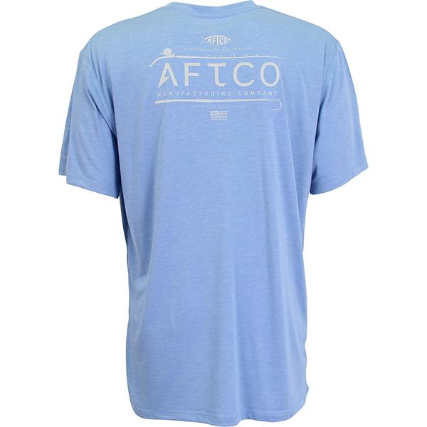 Aftco Fishtale Kottinu Magnum Blue Short Sleeve Performance Shirt - shopbulluna.com