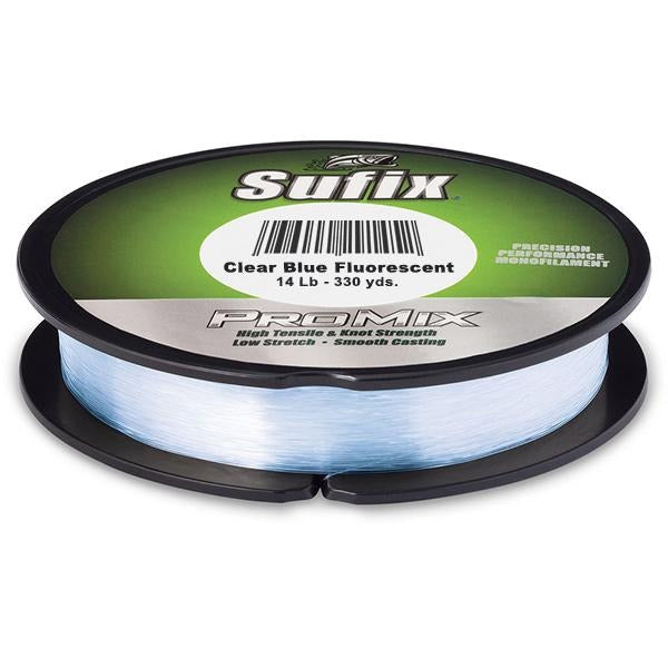 Sufix ProMix Low-Memory Monofilament Line - 14 Pounds 330 Yards - Clear Blue Fluorescent - shopbulluna.com