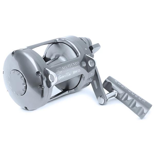 Alutecnos Albacore Gorilla 30 Wide Two Speed Reel - Silver - shopbulluna.com