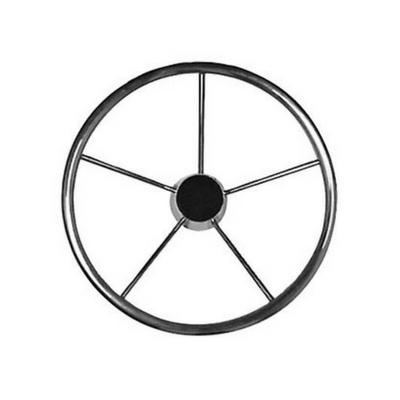 Marpac Stainless Steel Steering Wheel Without Control Knob - 5 Spoke Destroyer Type - 15 Inch Diameter - shopbulluna.com