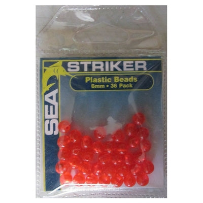 Sea Striker Round Beads 36 Pk 6mm Red - shopbulluna.com