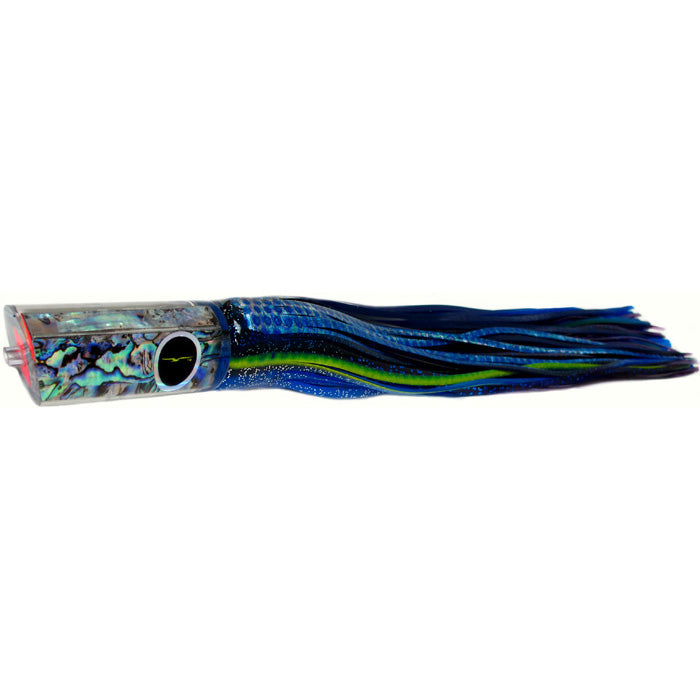 Black Bart Kona Classic Tube Medium Heavy Tackle Lure - Black Blue Dot/Purple Fleck - shopbulluna.com