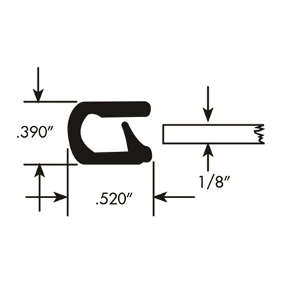 StanPro Vinyl Trim - Self-Locking - Per Foot - shopbulluna.com