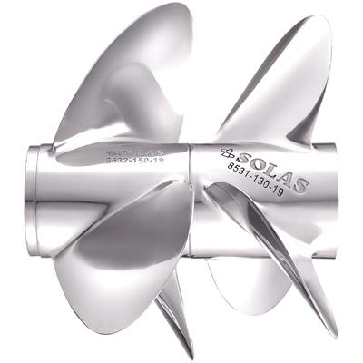 Solas Volvo Penta Stainless Steel Propeller - 15 x 17 Inches - Front - shopbulluna.com