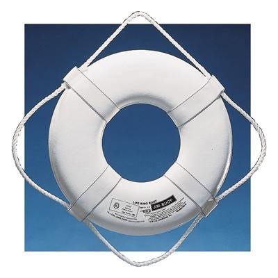 Cal-June Jim-Buoy Life Ring Buoy - 24 Inches - White - shopbulluna.com