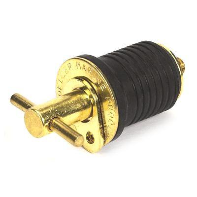 Moeller Turn-Tite Drain Plug - 1-1/4 Inch Brass - shopbulluna.com