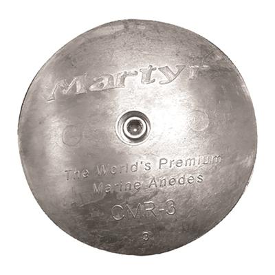 Martyr Zinc Rudder Anode - 3.75 Inch Diameter - 0.5 Inch Thick - shopbulluna.com