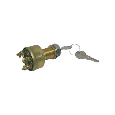 Marpac Magneto Ignition Switch - Brass Style - 3 Positions - 5 Screw Terminals - shopbulluna.com