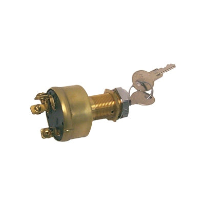 Marpac Ignition Switch - Brass Style - 3 Positions - 3 Screw Terminals - shopbulluna.com