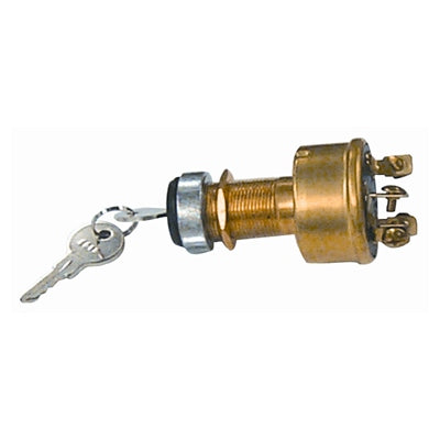 Marpac Ignition Switch - Brass Style - 4 Positions - 4 Screw Terminals - shopbulluna.com