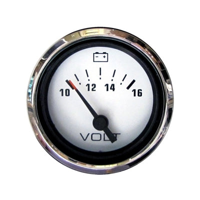 Marpac Premier Elite Domed Voltmeter with Stainless Bezel - 10 - 16 Volts - 2-1/16 Inches - shopbulluna.com