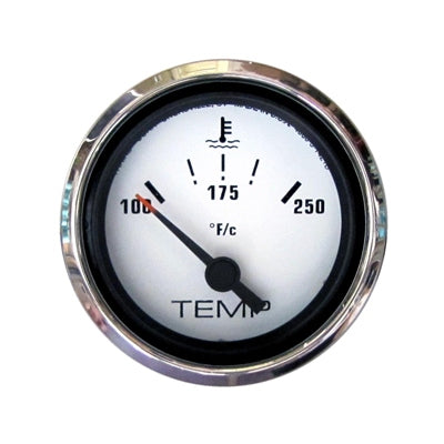 Marpac Premier Elite Domed Water Temperature Gauge with Stainless Bezel - I/O - 2-1/16 Inches - shopbulluna.com