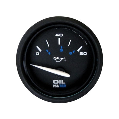 Marpac Premier Performance Domed Oil Pressure Gauge - 80 PSI - 2-1/16 Inches - shopbulluna.com