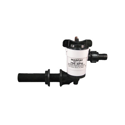 Marpac Livewell Pump - Cartridge Type - 750 GPH - 90 Degree Inlets With Standard 3/4 Inch Outlet - shopbulluna.com