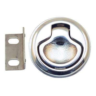 Marpac Push to Close Stainless Steel Non-Locking Latch - 2 3/8 Inch OD - 2 Inch Cut Out - shopbulluna.com