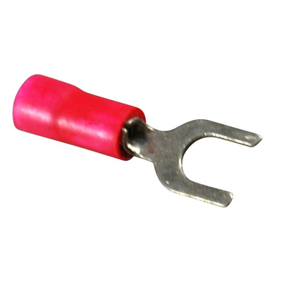 Marpac Vinyl Spade Fork Connectors - 22-18 AWG - #10 - Red - Package Of 7 - shopbulluna.com