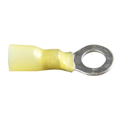 Marpac Heat Shrink Ring Tongues - 12-10 AWG - #5/16 - Yellow - shopbulluna.com