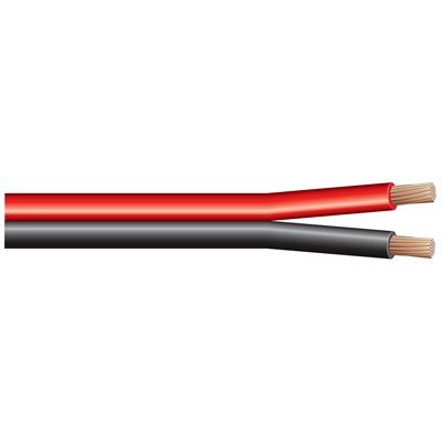 Marpac Bonded Parallel Plastic Primary Wire - 2-Conductor - 10 Gauge - Red/Black - 100 Feet - shopbulluna.com