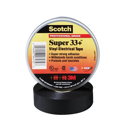 3M Scotch Super 33+ Premium Vinyl Electrical Tape - 3/4 Inch x 52 Feet - shopbulluna.com