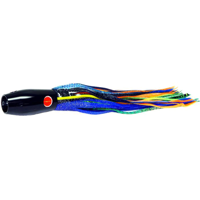 Black Bart Heavy Metal Kona Pro Jet Lure - Black Blue Dot/Green Orange Tiger - shopbulluna.com