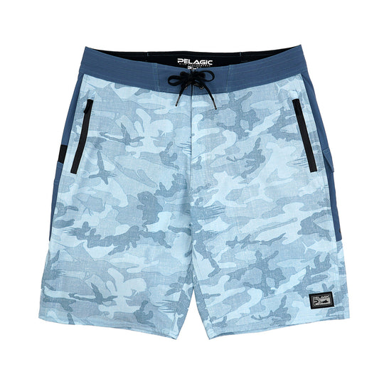 Pelagic Ocean Master Camo Fishing Shorts - Fish Camo Slate